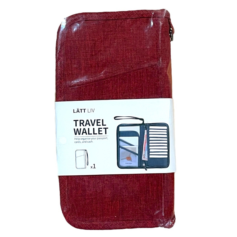 LÄTT LIV Red Travel Wallet